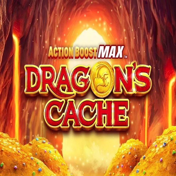 Action Boost Max Dragon's Cache logo by SpinPlay Games at Ice Casino