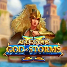 Age Of The Gods: God Of Storms 2 slot logo by Playtech at Ice Casino