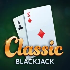 Classic Blackjack online game logo by Red Tiger Gaming on icekaszino.org