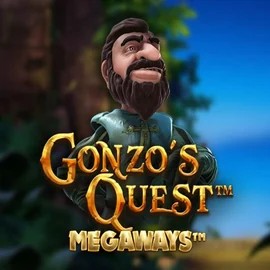 Gonzo&#039;s Quest Megaways logo – Slots by Red Tiger Gaming at Ice Casino