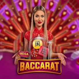 Mega Baccarat by Pragmatic Play, showcased at icekaszino.org – game logo