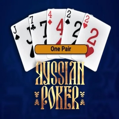Russian Poker slot logo by OneTouch Games at Ice Casino