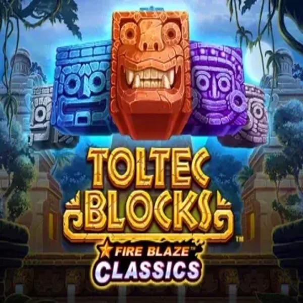 Fire Blaze: Toltec Blocks by Rarestone Gaming, showcased at icekaszino.org – game logo