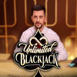 Unlimited Blackjack online game logo by Ezugi on icekaszino.org